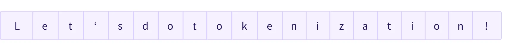 Character-based Tokenizer